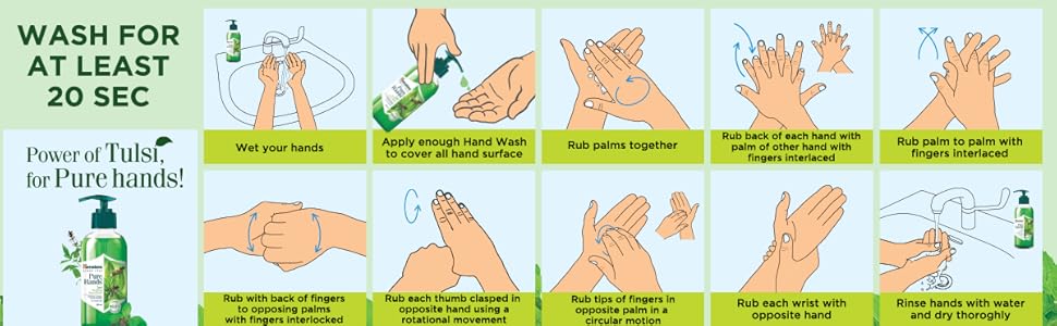 Himalaya Pure Hands Purifying Tulsi Hand Wash Refill 750 ml - Pack of 2, Green