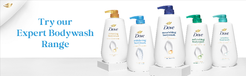 Dove Gentle Exfoliating Nourishing Body Wash 800 ml | Moisturizing Body Wash For Softer Skin | Dove Body Wash for Women & Men | Body wash for dry skin