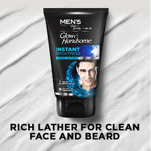 Fair & Lovely Glow & Handsome Instant Brightness Rapid Action Facewash, 100 g