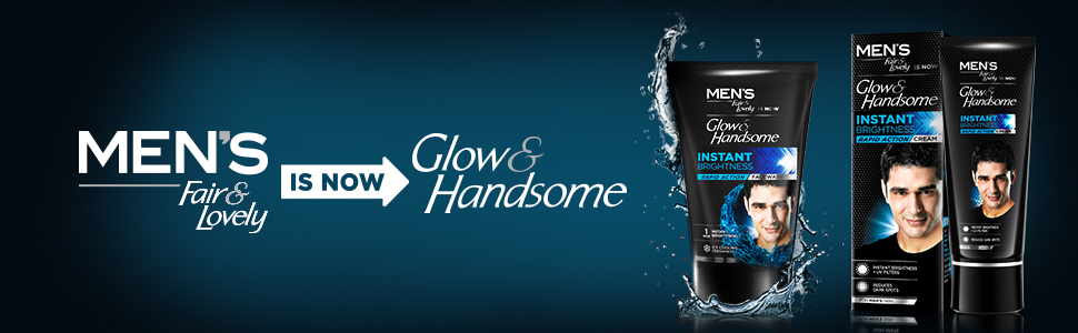 Fair & Lovely Glow & Handsome Instant Brightness Rapid Action Facewash, 100 g