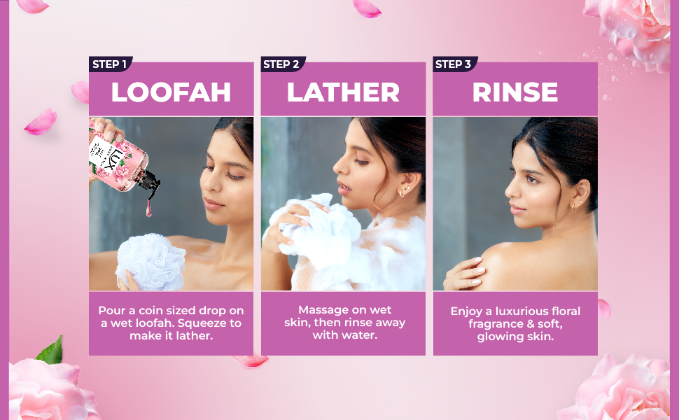 Lux Body Wash Soft Skin French Rose & Almond Oil Super Saver XL Pump Bottle with Long Lasting Fragrance, Glycerine, Paraben Free, Extra Foam, 750 ml