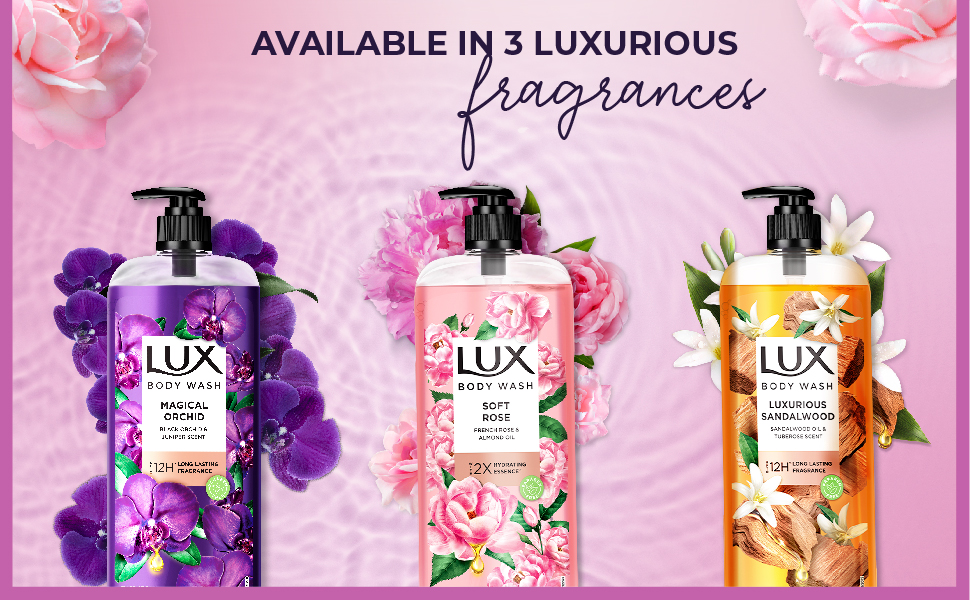 Lux Body Wash Soft Skin French Rose & Almond Oil Super Saver XL Pump Bottle with Long Lasting Fragrance, Glycerine, Paraben Free, Extra Foam, 750 ml