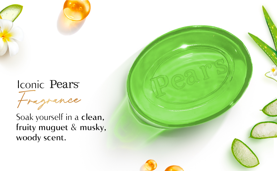 Pears Naturalé Detoxifying Soap Bar, Aloe Vera, 125g (Pack of 4)