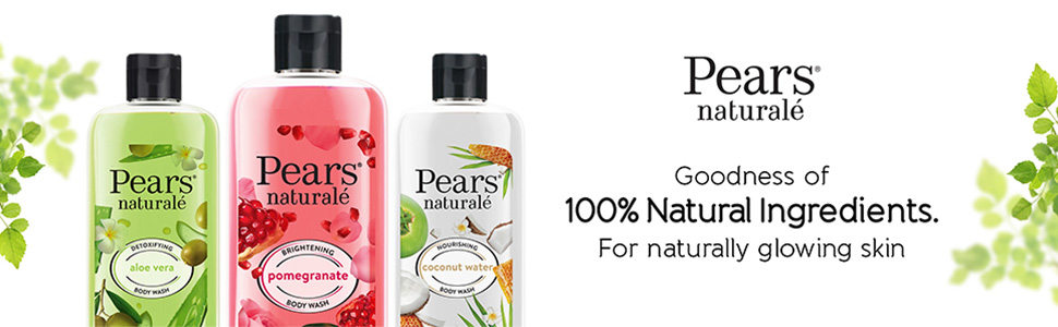 Pears Naturale Nourishing Coconut Water Body Wash 250 ml, 100% Natural Ingredients, Liquid Shower Gel with Honey for Glowing Skin - Paraben Free