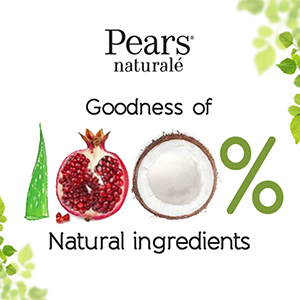 Pears Naturale Nourishing Coconut Water Body Wash 250 ml, 100% Natural Ingredients, Liquid Shower Gel with Honey for Glowing Skin - Paraben Free