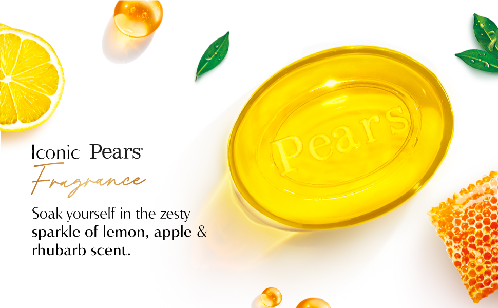 Pears Naturale Refreshing Vitamin C 4x125g Bathing Bar with Natural Vitamin C Extract | for Refreshed & Radiant glowing Skin|with goodness of 100% Natural Ingredients