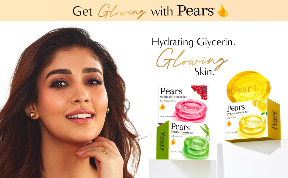 Pears Naturale Refreshing Vitamin C 4x125g Bathing Bar with Natural Vitamin C Extract | for Refreshed & Radiant glowing Skin|with goodness of 100% Natural Ingredients