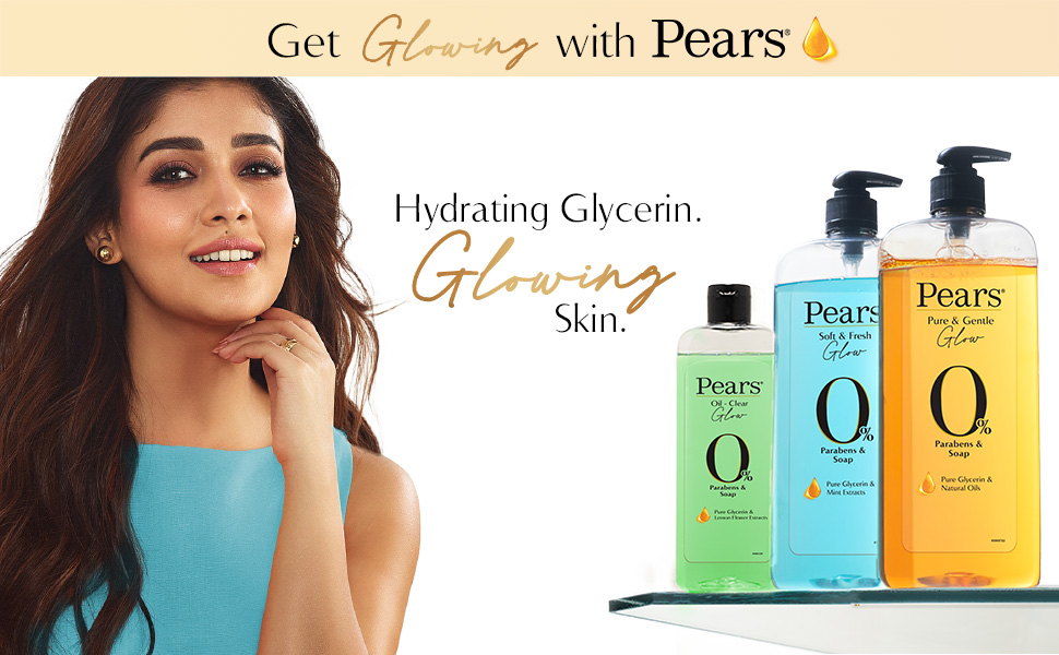 Pears Soft and Fresh Body Wash 250 ml, 98% Pure Glycerin, Liquid Shower Gel crafted with Mint Extracts for Refreshed Skin, No Paraben & 100% Soap Free