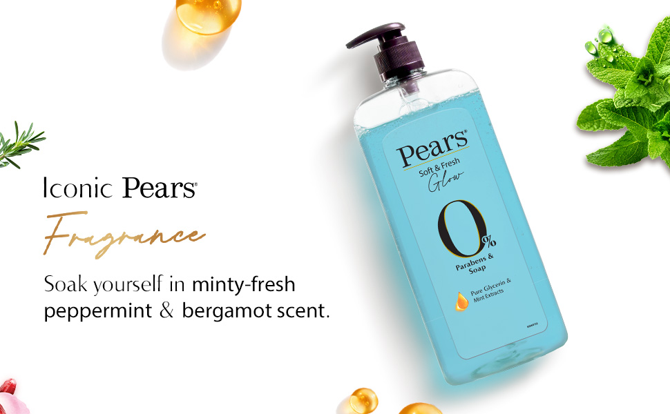 Pears Soft & Fresh Shower Gel SuperSaver XL Pump Bottle with 98% Pure Glycerine, 100% Soap Free and No Parabens, 750 ml