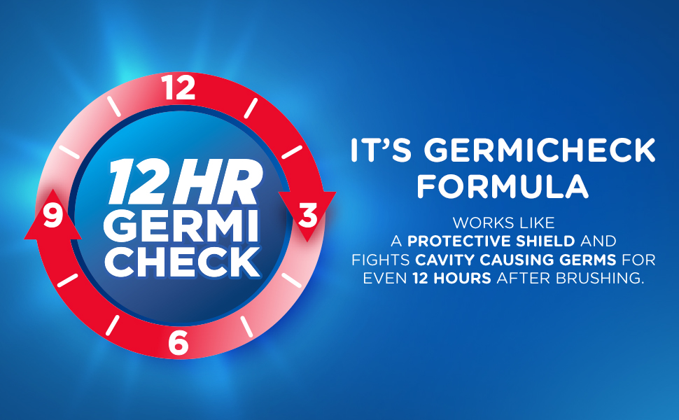 Pepsodent Germicheck 12h Germ Protection Toothpaste, 100g..UNIQUE