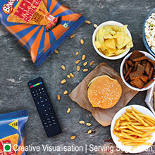 Bingo! Mad Angles Very Peri Peri - Spicy & Crunchy Corn-Based Triangle Chips Pack for Snacks – 117g/130g