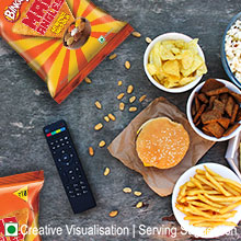 Bingo! Mad Angles Mmmmm Masala – Masala Flavoured Corn-Based Triangle Chips Pack for Snacks - 66g