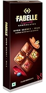 Fabelle Loaded Secret, 33% Whole Visible Almonds in Luxury Milk Chocolate Bar 114g