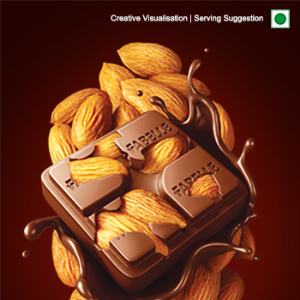 Fabelle Loaded Secret, 33% Whole Visible Almonds in Luxury Milk Chocolate Bar 114g
