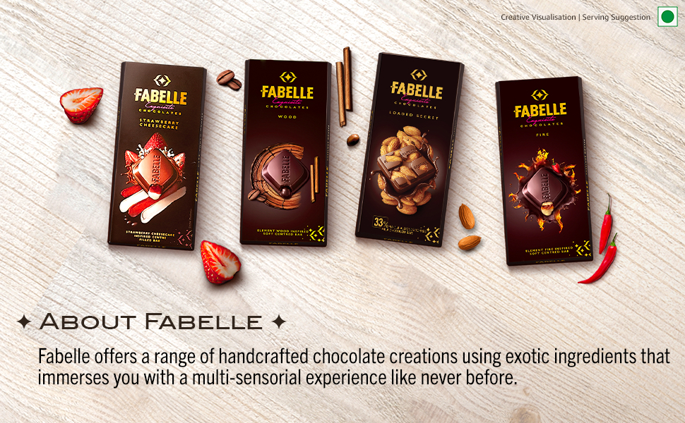 Fabelle Loaded Secret, 33% Whole Visible Almonds in Luxury Milk Chocolate Bar 114g