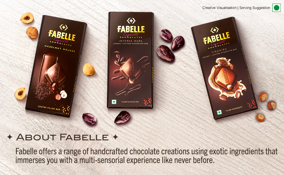 Fabelle The Bars Trilogy - Christmas Chocolate Gift Pack, 3 Assorted Large Luxury Chocolate Bars, Premium Packaged Gift Chocolate Box, Centre-Filled Bars, Best Christmas Gift For Family, 388g