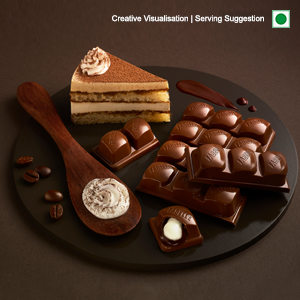 Fabelle Tiramisu, Luxury Milk Chocolate Bar Filled with Coffee Mousse and Mascarpone Cheese, 131 g