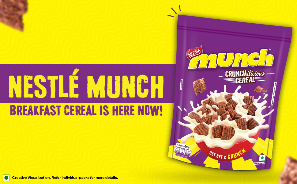 Nestle Munch Crunchilicious Cereal | Get Set & Crunch | Breakfast Cereal | 300g
