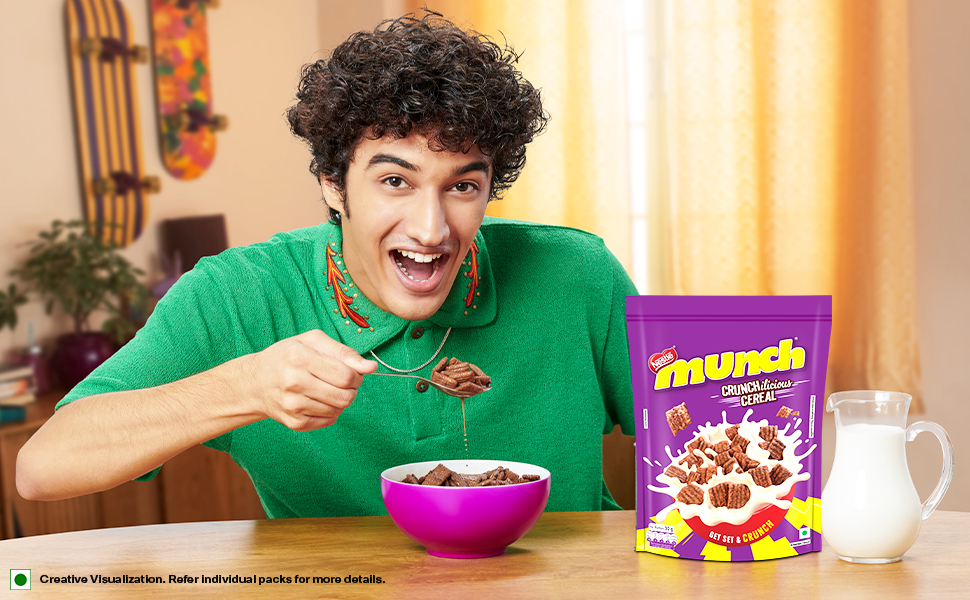 Nestle Munch Crunchilicious Cereal | Get Set & Crunch | Breakfast Cereal | 300g