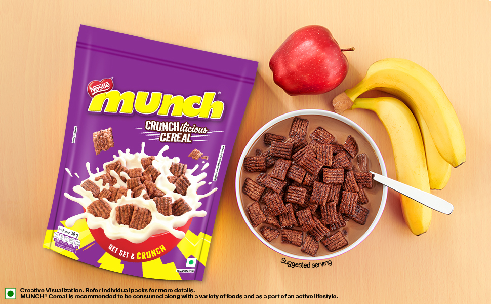 Nestle Munch Crunchilicious Cereal | Get Set & Crunch | Breakfast Cereal | 300g