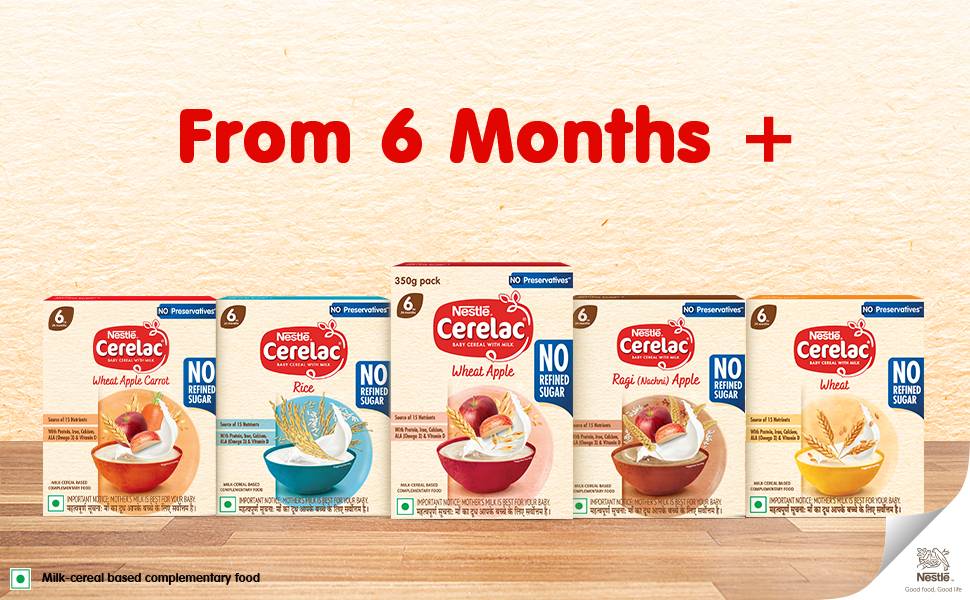 Nestle Cerelac Baby Cereal with Milk , Ragi Apple , From 8 to 24 Months ,Stage 2, Source of Iron & Protein , 300g
