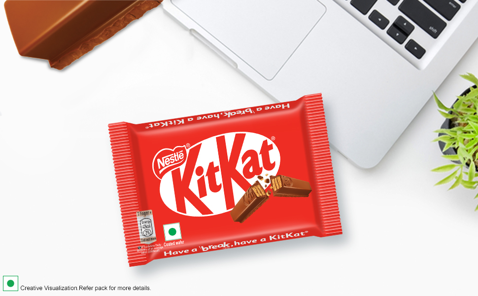 KitKat Love Break, 4 Finger, Chocolate Coated Wafer, Pack Of 21 Units x 38.5 G Each, 808.5 G