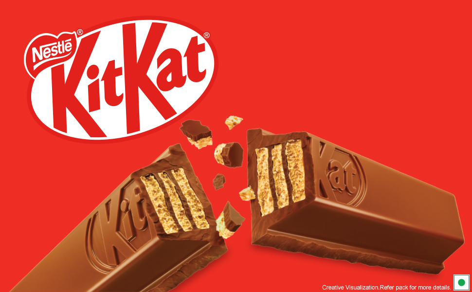 KitKat Love Break, 4 Finger, Chocolate Coated Wafer, Pack Of 21 Units x 38.5 G Each, 808.5 G
