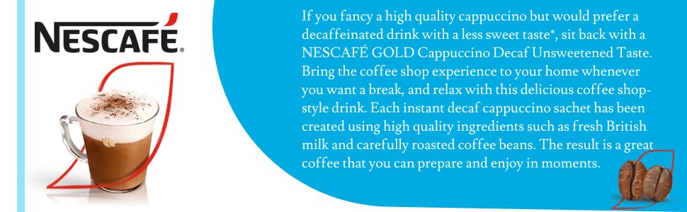 Nescafe Decaf Gold Cappuccino, 15 g