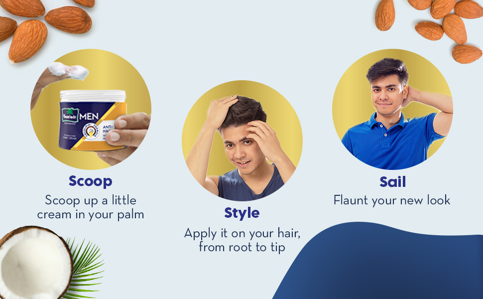Parachute Hair Cream for Men,Anti Hairfall |Hair Cream After Shower Oil Replacement Hair Cream100g..UNIQUE
