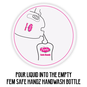 Fem Safe Handz Hand Wash - Enriched with the Goodness of Saffron & Blossom with Coconut Milk - 5 L