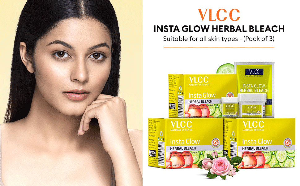 VLCC Natural Sciences Insta Glow Herbal Bleach, 27g