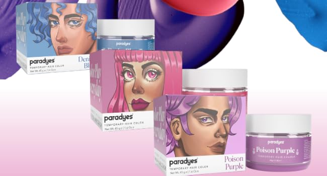 Paradyes Denim Blue Temporary Hair Color, 45 gms | Lasts one wash | Delightful Fragrance | Suitable for Application on Black Hair | No Bleach Hair Makeup