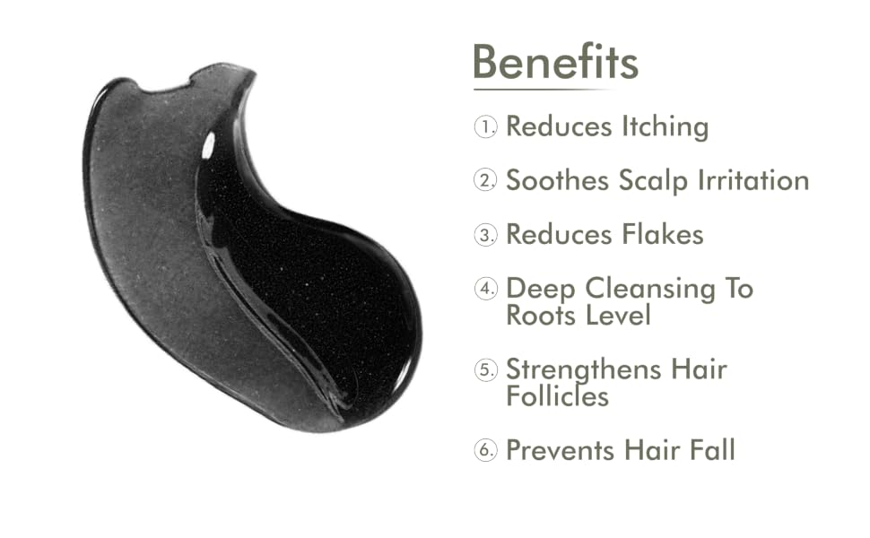 VEDICDERM Plasma Bamboo Charcoal Shampoo 200ml | Clinically Proven For Scalp Psoriasis, Dandruff & Sensitivity | Relieves Itching, Flaking & Dryness | SLS, Paraben & Irritants Free|Daily Hair Cleanser