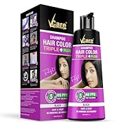 VCare Shampoo Hair Colour Shampoo, Deep Brown 180ml for Women and Men | Only 5 Minute Root Hair Dye | No Parabens, Ammonia And Sulfates