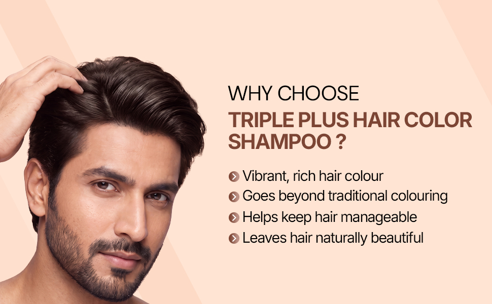 VCare Shampoo Hair Colour Shampoo, Deep Brown 180ml for Women and Men | Only 5 Minute Root Hair Dye | No Parabens, Ammonia And Sulfates