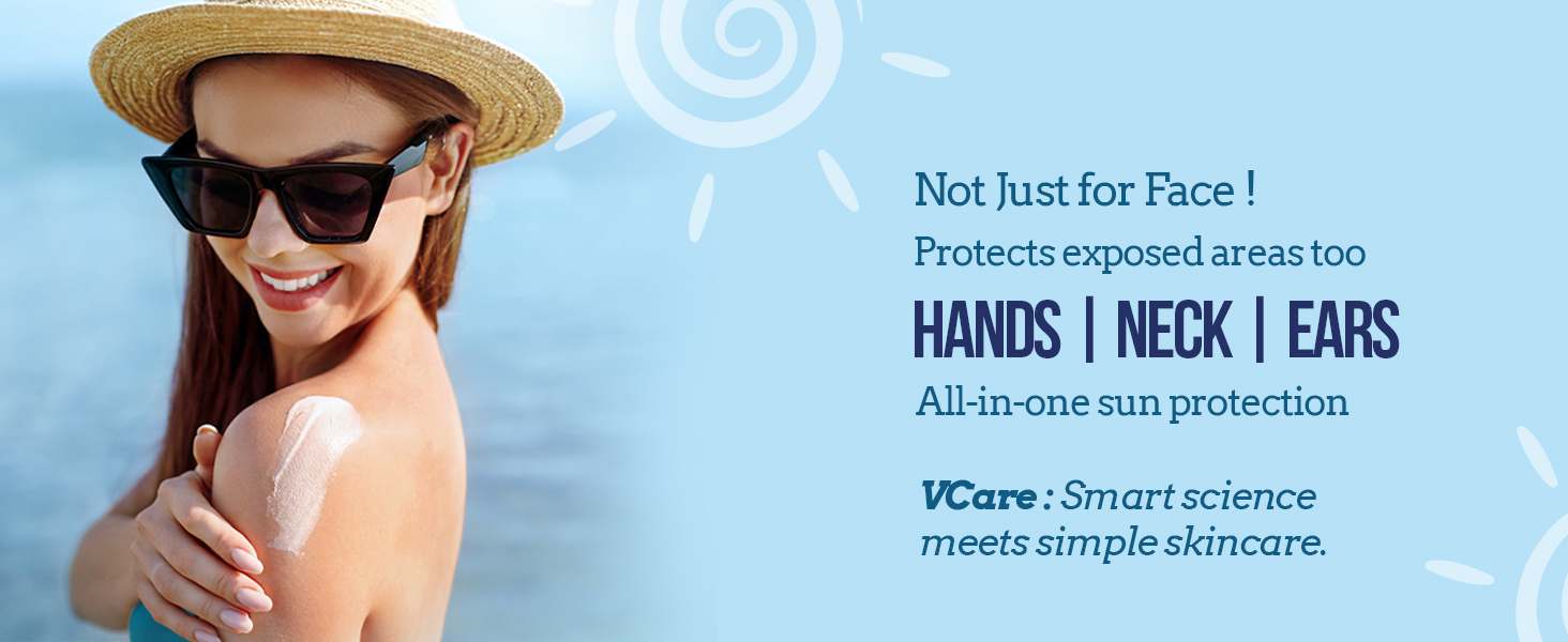 VCare Sunscreen SPF 30 Matte Cream 50g for Women & Men For All Skin Types (white)