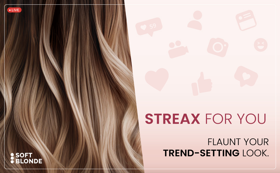Streax Hair Colour Highlight Kit | Blonde, Soft Blonde - Pack of 1 | Enriched With Walnut & Argan Oil | For Women | Rich, Vibrant, Easy to Use, DIY Application