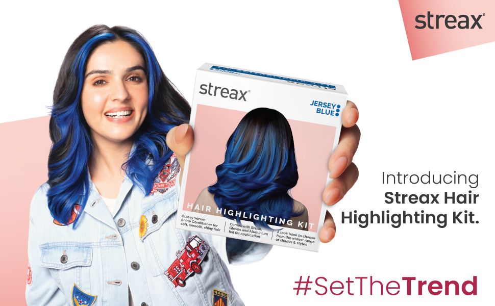 Streax Hair Colour Highlight Kit | Purple Hair Colour, Plum Purple - Pack of 1 I Enriched with Walnut & Argan Oil | Rich, vibrant, Easy to use, DIY Application