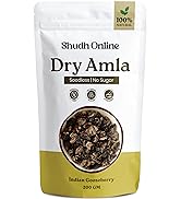 Shudh Online Dry Amla Powder for Hair Growth Organic (200 Grams) | Eating, Drinking - Amala Usirikaya | Avla Gooseberry Fruit Churna (Pure Seedless Edible)