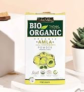 INDUS VALLEY Bio Organic 100% Natural Amla (Indian Gooseberry) Fruit Powder for Hair Growth, Skin Care, Drinking & Eating, Rich in Antioxidants – 100g