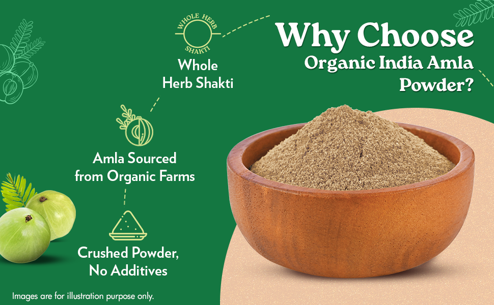 A TATA Product - Organic India Amla Powder, 200g, Whole Hera, Improves Immunity, Boosts Antioxidant, Certified Organic