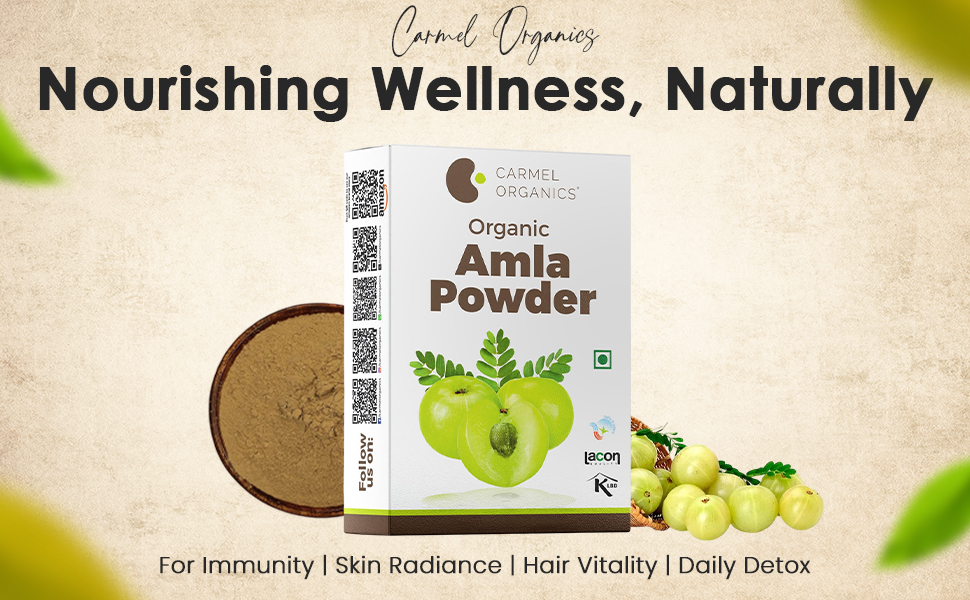 CARMEL ORGANICS Amla Fruit Powder 340 Grams