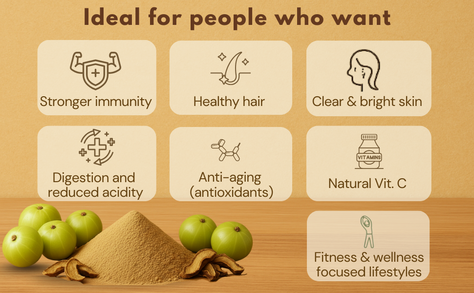 Earthen Story Certified Organic Amla Powder (200g) | Lab Tested for 270+ Pesticides | Indian Gooseberry (Nellikkai) Whole Fruit Powder for Immunity, Hair & Skin | Vitamin C Superfood