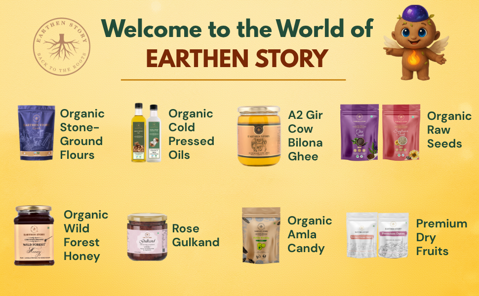 Earthen Story Certified Organic Amla Powder (200g) | Lab Tested for 270+ Pesticides | Indian Gooseberry (Nellikkai) Whole Fruit Powder for Immunity, Hair & Skin | Vitamin C Superfood