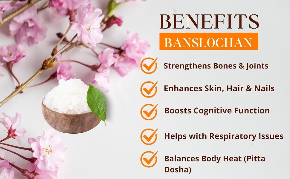 Brijbooti Banslochan - Tabashir - 400g | Vanslochan For Strengthen Bones & Hair Roots | For Eating, Weak Bones, Wrinkles, Cough, Frizzy Hair, Dry Skin