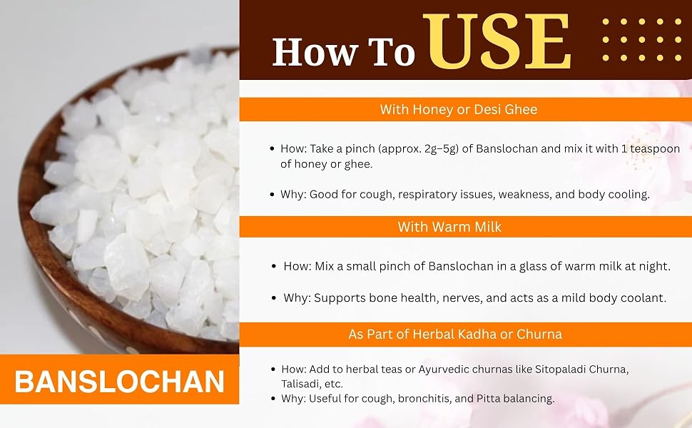Brijbooti Banslochan - Tabashir - 400g | Vanslochan For Strengthen Bones & Hair Roots | For Eating, Weak Bones, Wrinkles, Cough, Frizzy Hair, Dry Skin