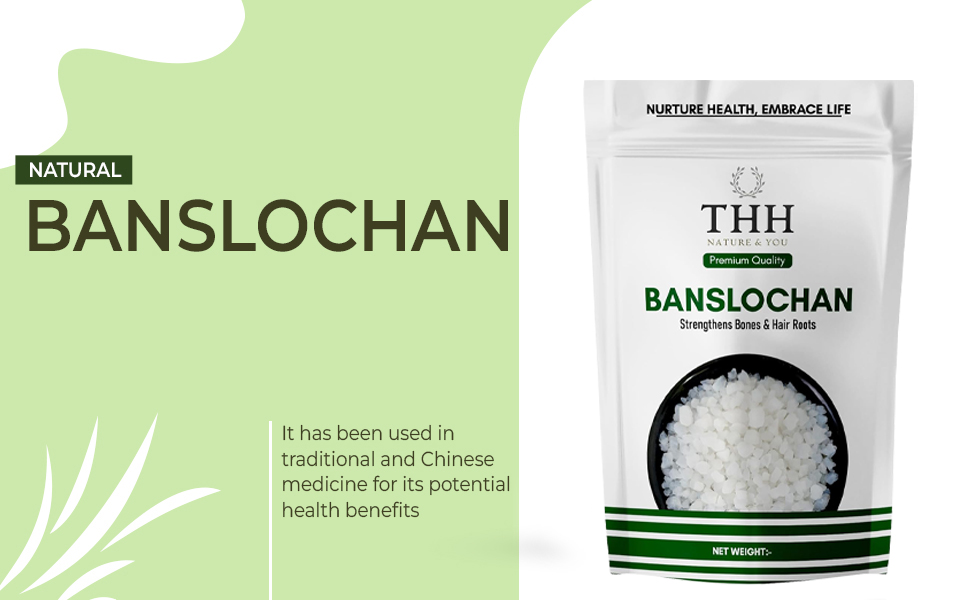 THH Tabashir - Vanslochan - Banslochan (400g) | 100% Pure Vanshlochan for Strengthen Bones & Hair Roots | No Added Colors, Preservatives