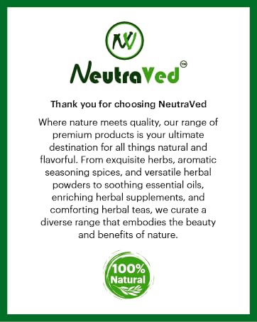 NeutraVed Lemongrass Tea Leaves (100g) | Dried Lemon Grass for Weight Management & Metabolism | Caffeine Free Herbal Tea for Digestion, Bloating & Thai Cuisine | Cymbopogon Citratus