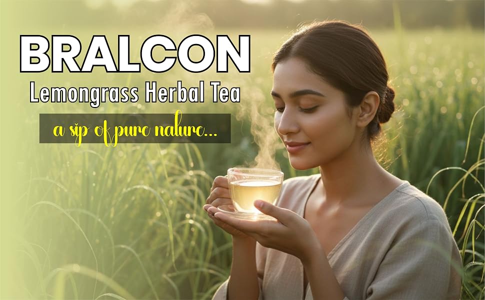 BRALCON Organic Lemongrass Herbal Tea - 100g | 100% Natural Whole Leaf Tea | Immunity Boosting | Antioxidant | Boost Metabolism | Used for Detox