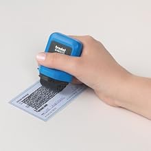 Trodat Identity Theft Protection Roller Stamp – Wide 1.0 Inch Coverage – Refillable Privacy Blocker for Labels, Documents – Anti-Fraud Ink Roller for Secure Information Concealment
